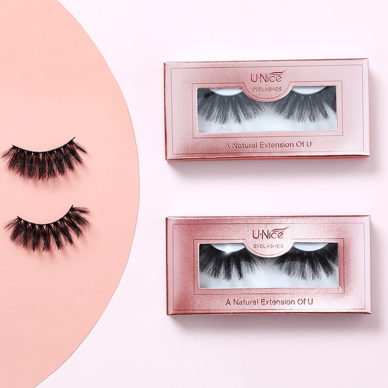 UNice 3D Mink Fur False Eyelashes Fake Lashes Women S Makeup Natural