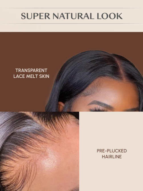 [20"=$159] 6x4.5 Pre Cut Lace 200% Density Ombre Highlights Piano Brown Water Wave Wig with Baby Hair