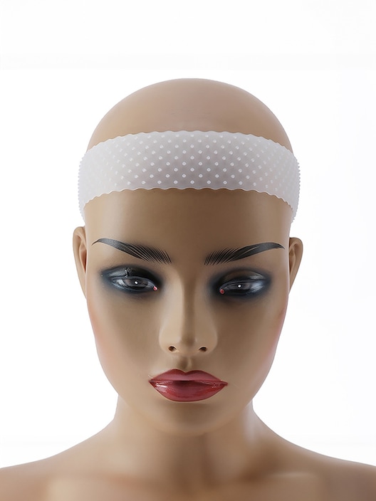 No Skill Bandage Transparent Silicone Natural Grip Headbands for Women Comfort Elastic Wig Grip Cap(1 pc) elastic band