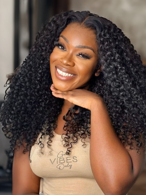 UNice Latest Bye-Bye Knots Wig 7x5 Glueless Lace Curly Wig With Bleached Invisible Knots 180% Density