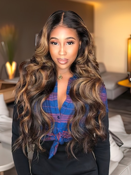 3 Bundles Blonde Balayage Highlight Body Wave Virgin Hair Summer Trending Color
