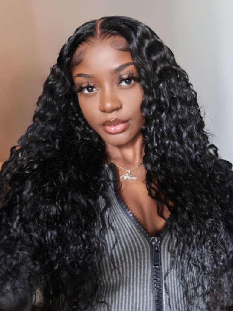 UNice Bye-Bye Knots Wig 7x5 Water Wave Quick Glueless Lace Invisible ...