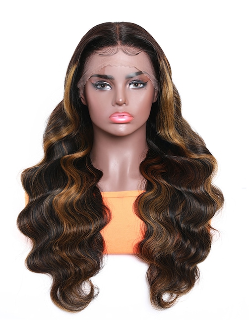 [22"=$89] 13x5 T Part Lace Wig Body Wave Wig Shadow Root Blonde Highlight Bouncy Hair