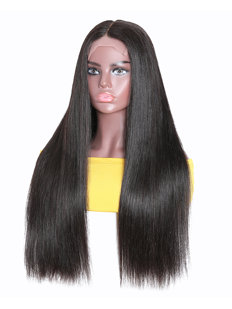 Middle Part Lace Straight Pre Plucked Wig 150% Density Hot Seller For Summer