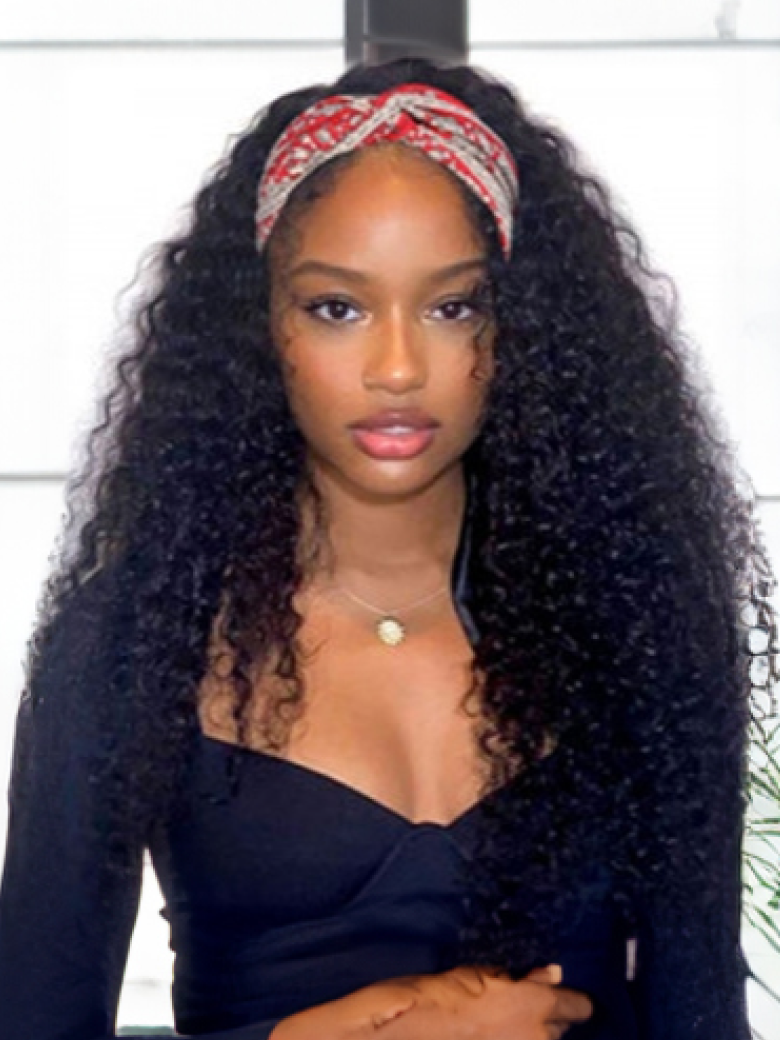 UNice Fashion Afro Kinky Curly Half Wigs for African American Women 150 Density Kinky Curly Half Wig for Sale