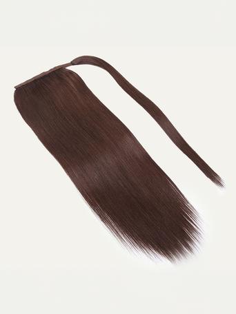 UNice Dark Brown Clip In Ponytail Straight Human Hair Extension