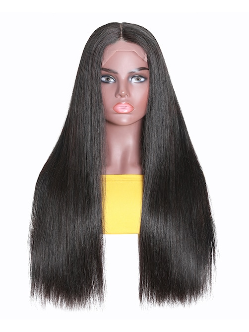 UNice Straight Middle Part Breathable Lace Wigs Pre Plucked Natural Hairline adjustable Perfectly fit belt Long Wig