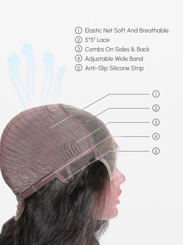 250% Density 36 Inch Glueless HD Lace Curly Human Hair Wig with Bleached Knots Match All Skin Tones