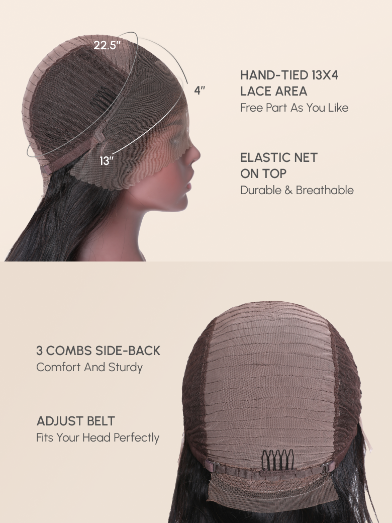 [24"=$159] 13x4 Transparent Lace 4C Baby Hair Curly Black Natural Wig