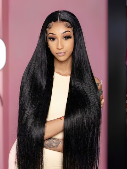 UNice Undetectable Straight HD Lace Wigs 13x4 Glueless Lace Front Wigs Human Hair Wigs 150% Density