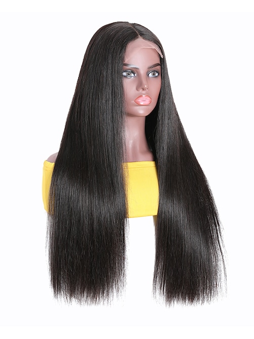 UNice Straight Middle Part Breathable Lace Wigs Pre Plucked Natural Hairline adjustable Perfectly fit belt Long Wig
