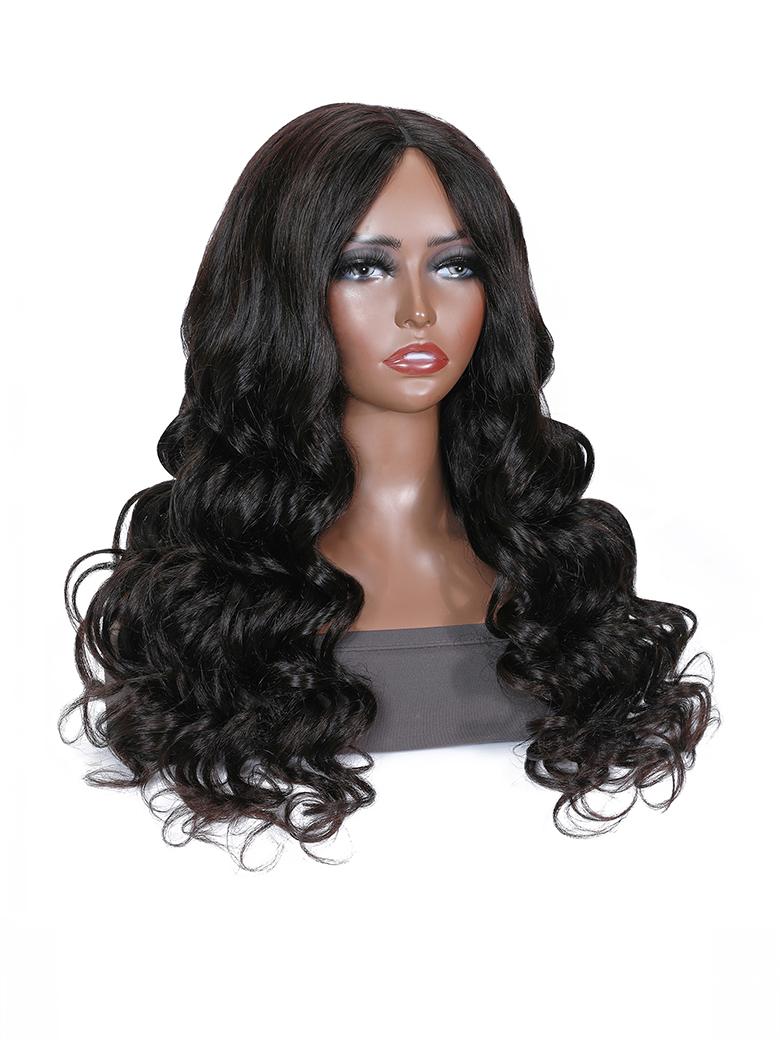 [24"=$169] V Part Body Wave Beginner Friendly Wig No Leave Out Super Natural Human Hair Wig