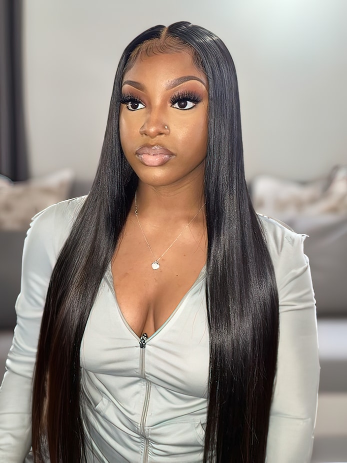 straight sew in hairstyle