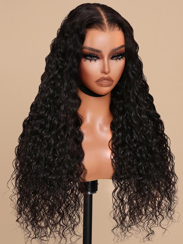 7x5 Bye-Bye Knots™ Wig Quick Glueless Wet & Wavy Water Wave Invisible Knots Wig