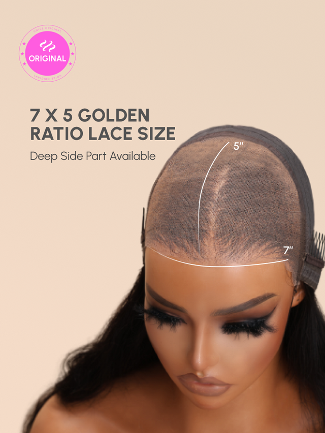 7x5 Bye Bye Knots Glueless Wig Quick Install Lace Water Wave Invisible Knots Lace Wig 150% Density