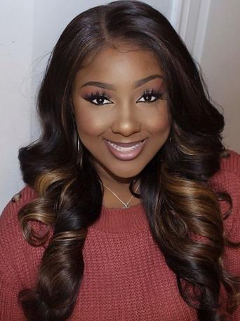 UNice Chestnut Brown Ombre Body Wave 1 Piece Human Hair Bundle