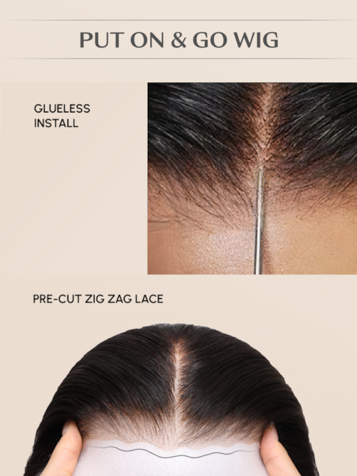 [20"=$159] 6x4.5 Pre Cut Lace 200% Density Ombre Highlights Piano Brown Water Wave Wig with Baby Hair
