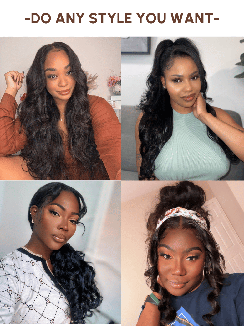 UNice Hair Bundles 3 Pcs/pack Hair Brazilian Body Wave Virgin Soft Natural Human Hair Easy to Blend