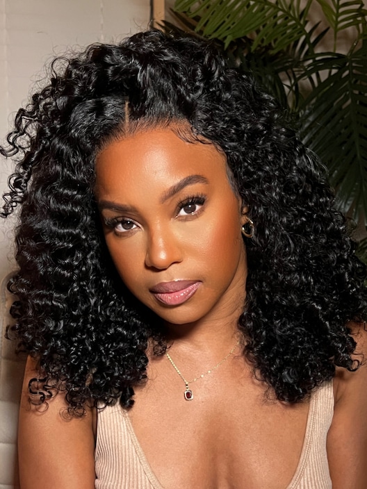[6x4.5 20 Inch = $139]UNice Put On And Go 6x4.5 Pre Cut Lace Jerry Curly Black Glueless Air Wig