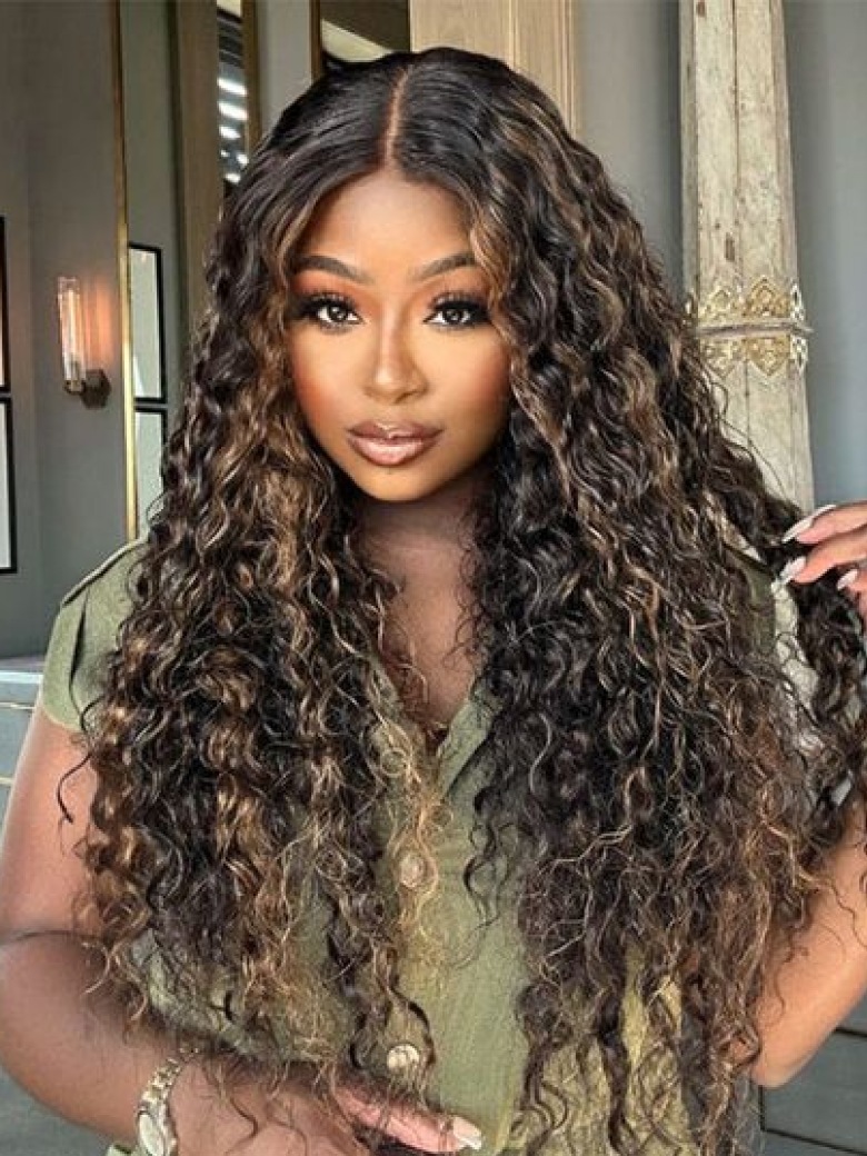 Brown u part wig best sale