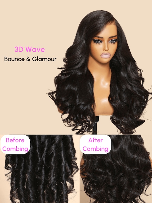 7x5 ByeBye Knots Wig Glueless Lace Honey Blonde 3D Body Wave Wig With Bleached Clean Knots