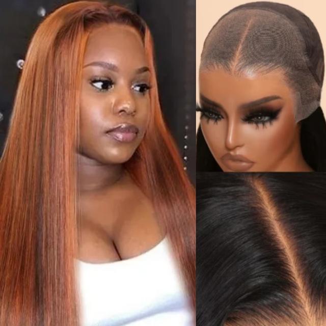 13x4 Pre-Everything™ Lace Frontal Black Cherry Perfect Melt Layered Straight Wig