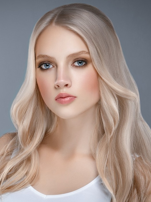 UNice Platinum Blonde Human Hair Clip In Extension