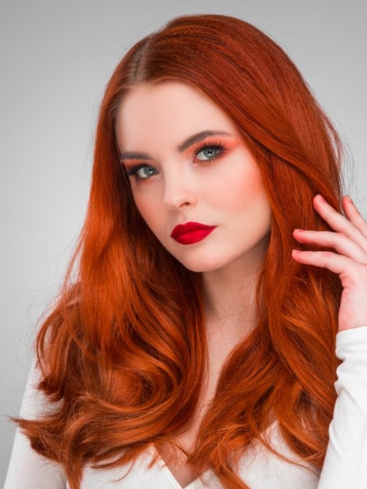 UNice Vibrant Red Human Hair Clip In Extension