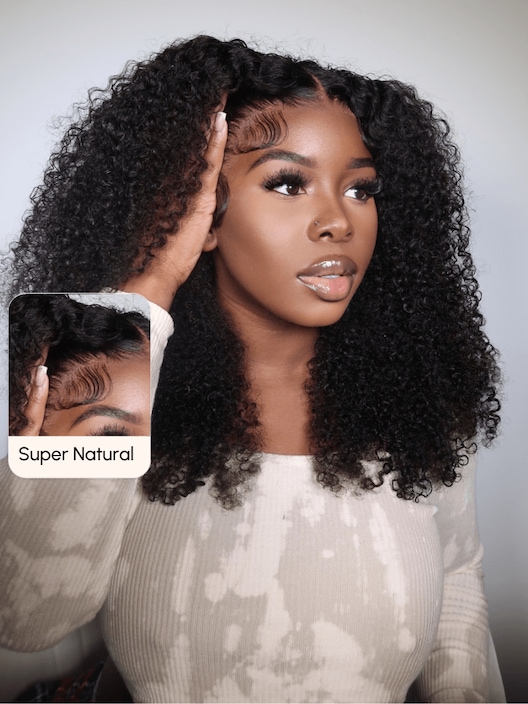 [24"=$115] Glueless Put On And Go Kinky Curly U Part Wig For Beginners