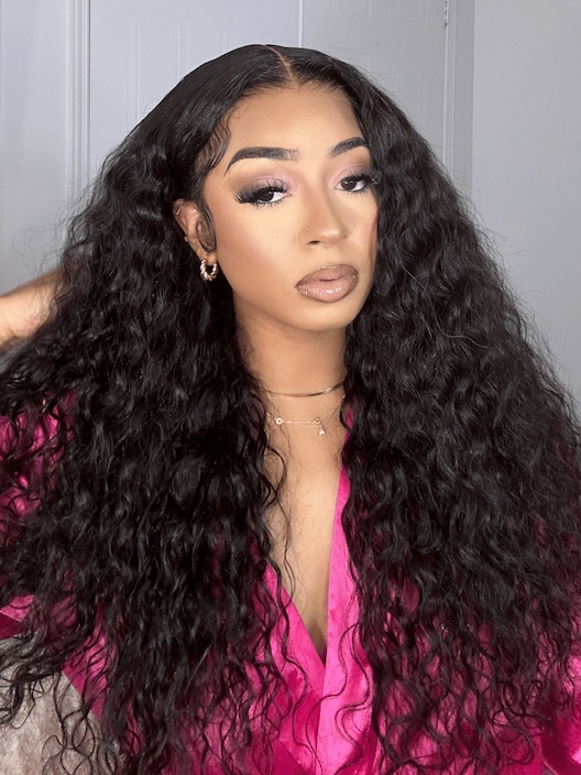 UNice 7x5 Bye-Bye Knots™ & 13x4 Pre Everything™ Pre-Cut Lace Front Water Wave Drawstring Wig With Baby Hair