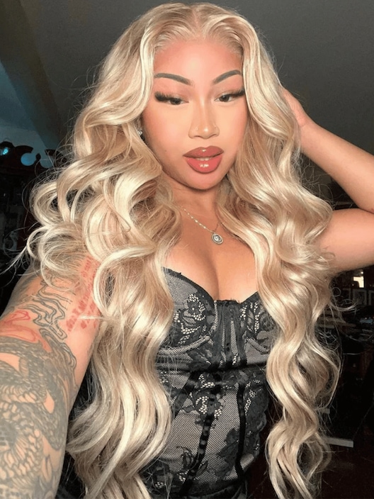 13x4 Pre Done Everything Lace Front Body Wave Ash Blonde Summer Color 150% Density