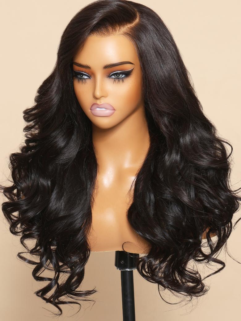 UNice 7x5 Lace Bye Bye Knots & 13x6 Lace Frontal Black Body Wave Pre-Everything Wig 150% Density