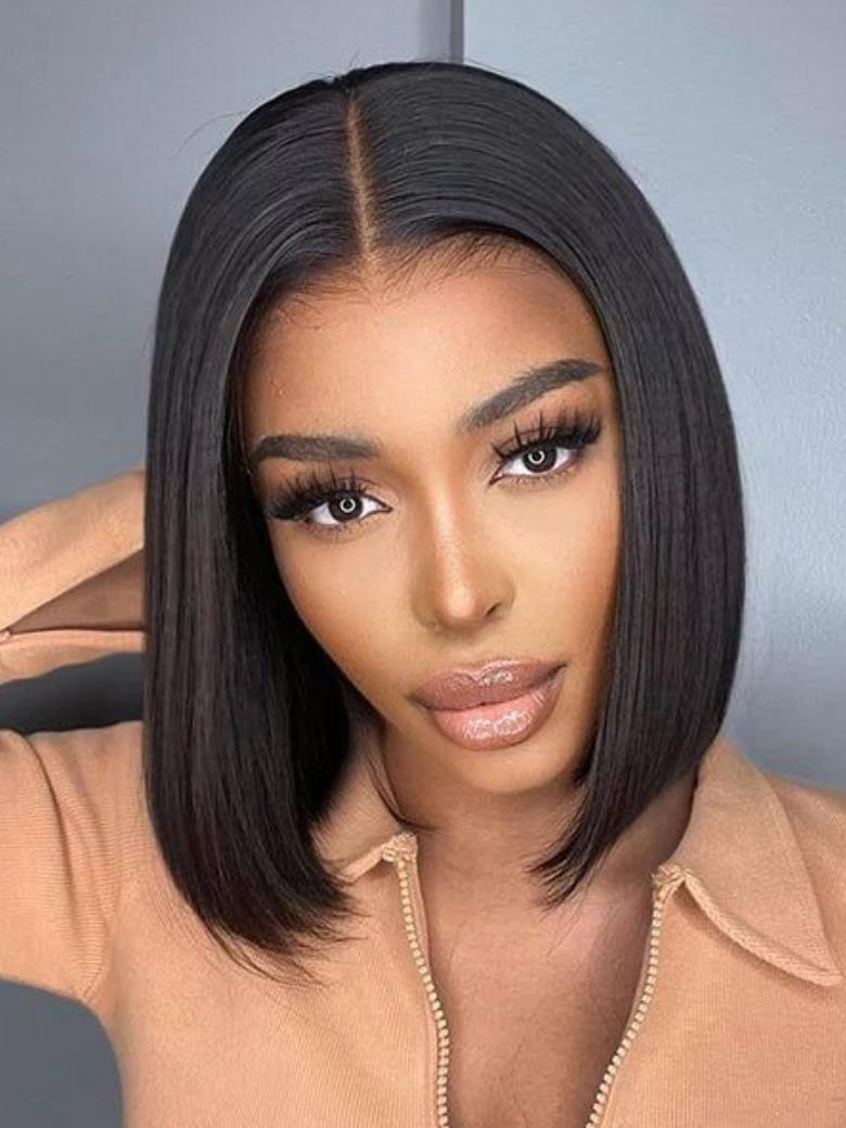 UNice 13x4 Pre-Everything Lace Frontal Natural Black Bob Wig Pre Cut Lace Wig