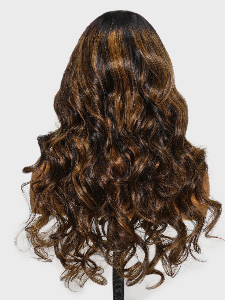 Bye Bye Knots Wig 7x5 Glueless Lace Balayage Highlight Body Wave Wig 150% Density