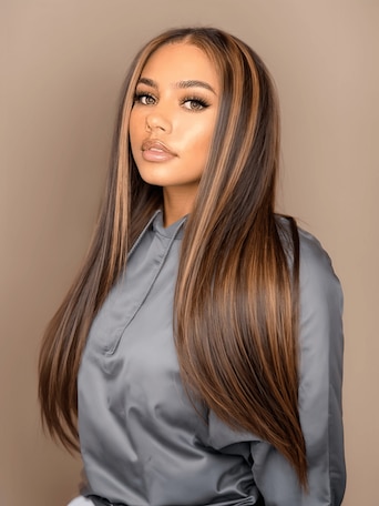 UNice Fabulous Honey Blonde Highlight Straight Hair 1 Piece TL412 Color