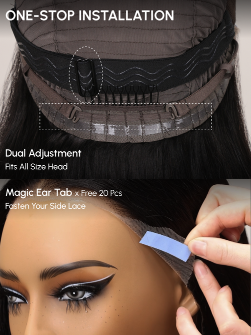 UNice 13x4 Lace Frontal Black Jerry Curly & Body Wave Pre-Everything Wig
