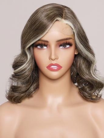 SLOANNE- 12" MONO & SWISS LACE BODY WAVE HUMAN HAIR WIG