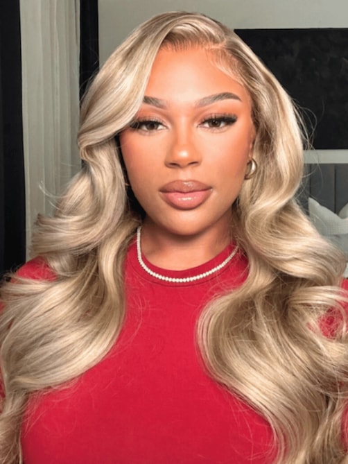 13x4 Pre Done Everything Lace Front Body Wave Ash Blonde Summer Color 150% Density