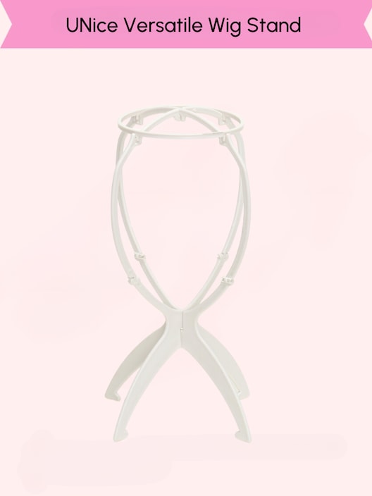 UNice Versatile White Wig Stand & Black Foldable Wig Stand for Multiple Wigs