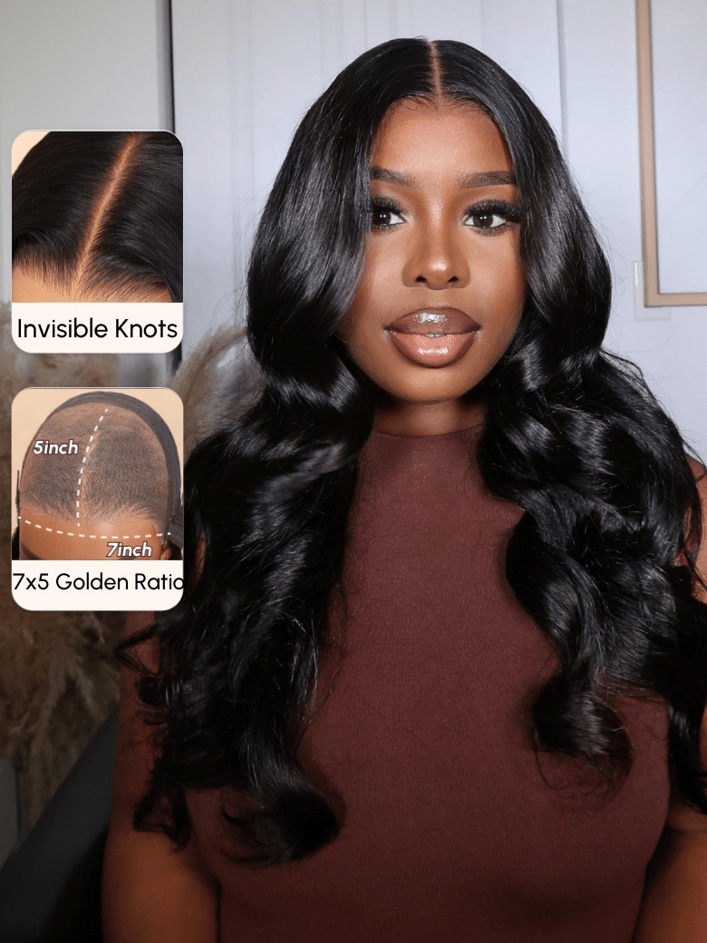 UNice Bye-Bye Knots Glueless Lace Body Wave Wig With Pre Bleached Knots ...