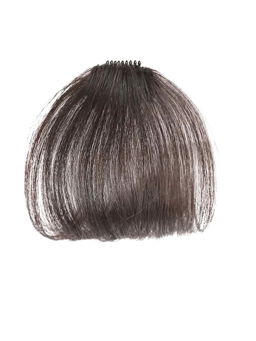 UNice Machine-Made Dark Brown Straight Clip In Micro Bangs