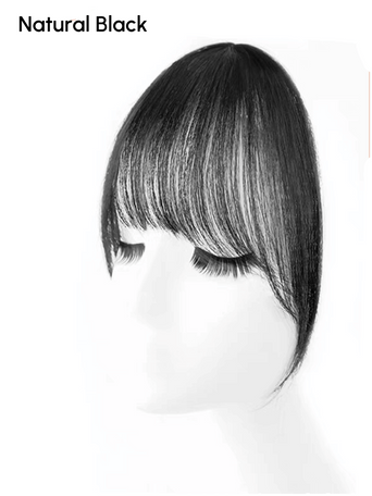 UNice Hand-Made Dark Brown Straight Clip In Bangs With Temples