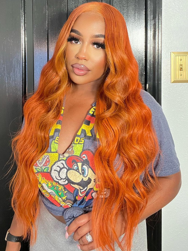 Limited-Edition Fall Color Price Dropped Pre Everything 13x4 Lace Frontal Ginger Body Wave Human Hair Wig