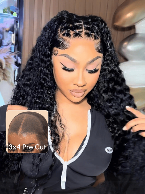 UNice 13x4 Lace Frontal Black Jerry Curly & Body Wave Pre-Everything Wig
