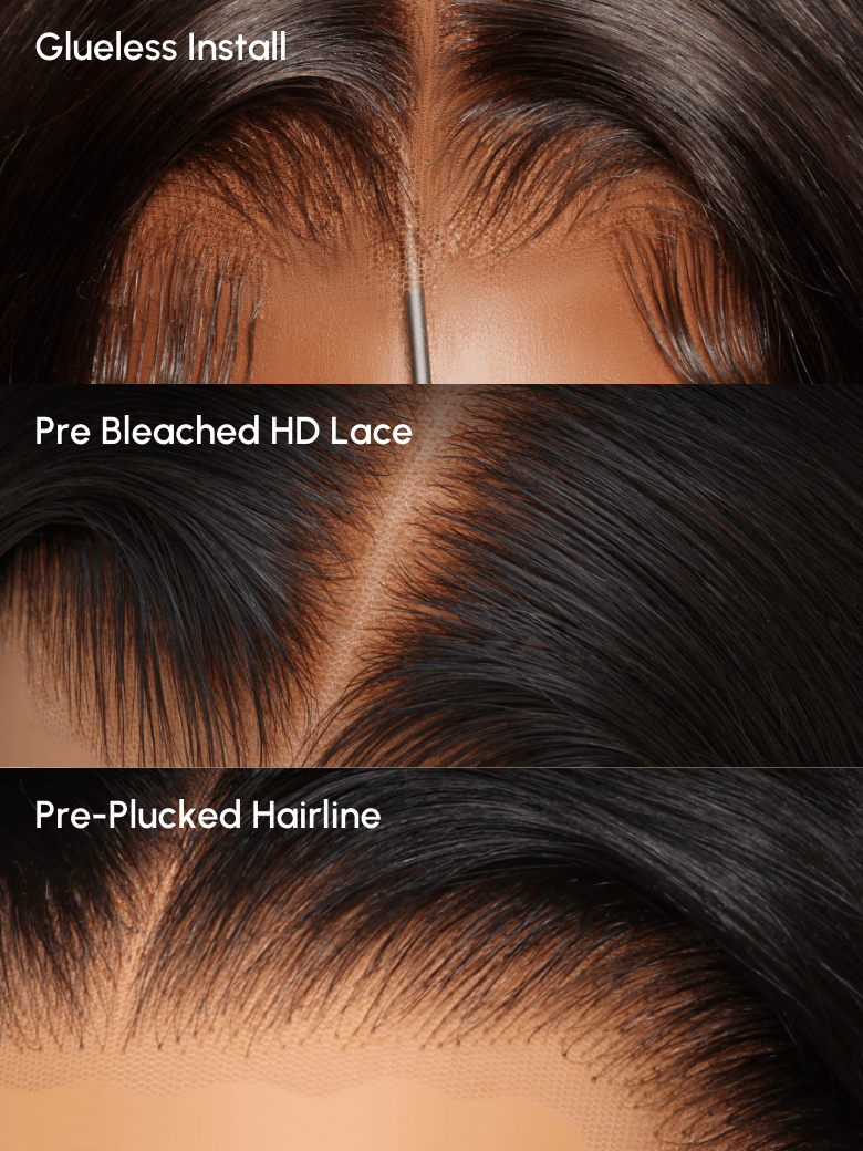 5x5 HD BlendAway Pre Cut Lace Closure Glueless Body Wave Affordable Wig with ByeBye-Knots Match All Skin Tones