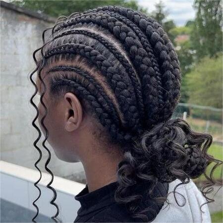 Stitch Braids With Curly Ends