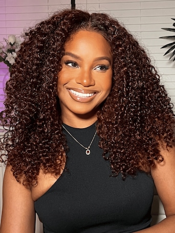 Pre-Everything 13x4 Lace Frontal Real Ear To Ear Super Secure Reddish Brown Jerry Curly Wig