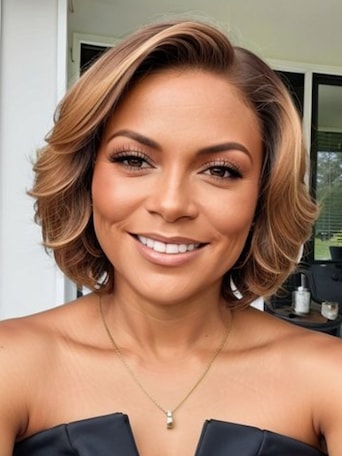 UNice Graceful Resolute Monofilament Semi Hand Tied Chocolate Mix Short Hair Wig