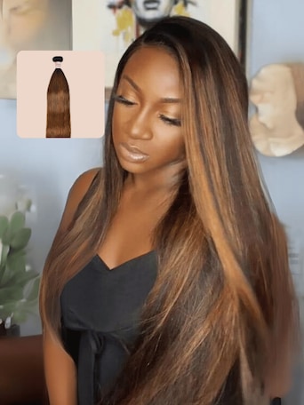 UNice Superior Straight Human Hair Weave Virgin 1 Bundles Deals #FB30 Colored Hair