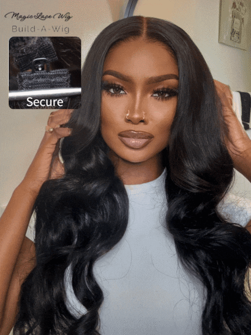 [New Arrival Special Offer] UNice Magic Lace Wig Natural Black Body Wave With Optional 7x5 Replaceable Lace Closure
